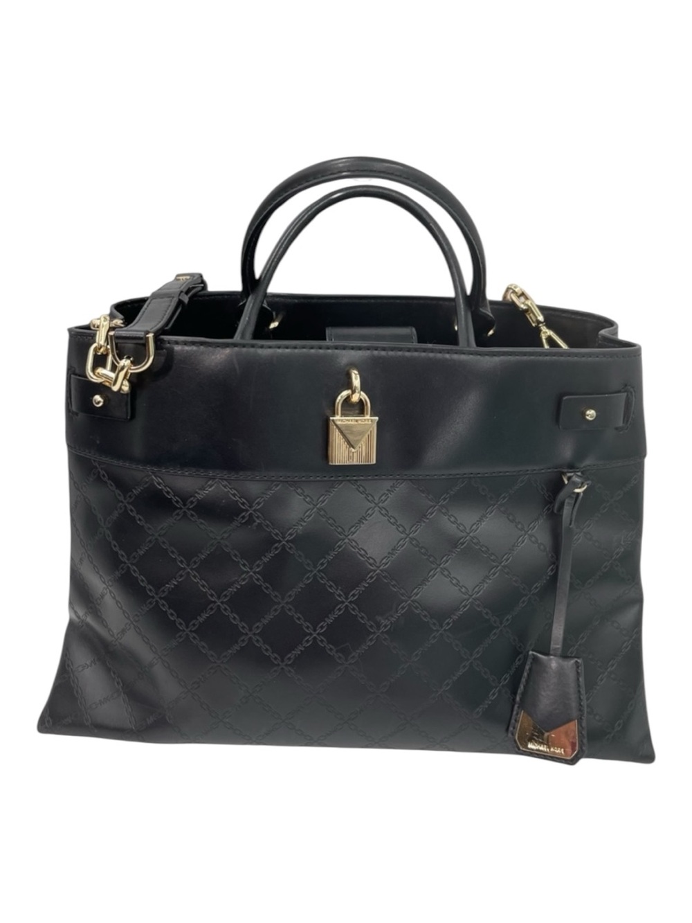 Michael Kors Gramercy Embossed Leather Satchel Bag